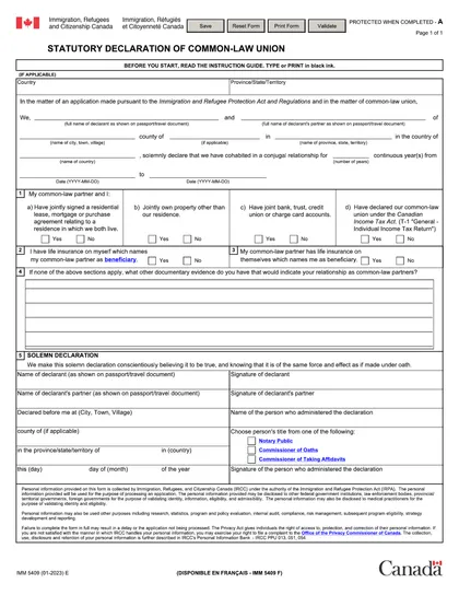 imm-5409 form
