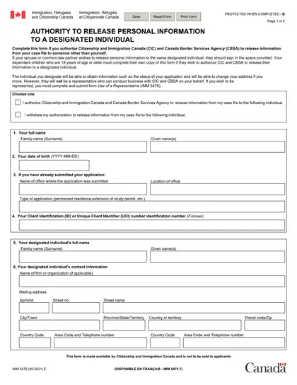 imm-5475 form