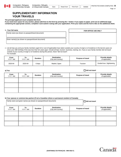 imm-5562 form