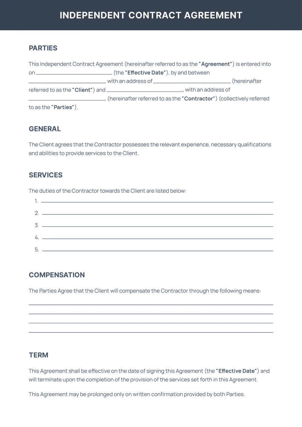 independent-contractor-contract form