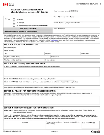 ins5210 form