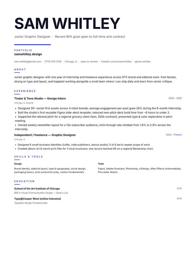 junior-graphic-designer-resume form