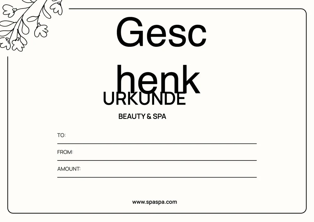 Vorlage für Massage-Geschenkgutschein