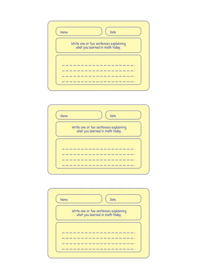 math exit ticket template