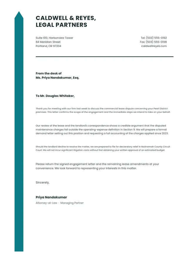 minimal law firm letterhead template
