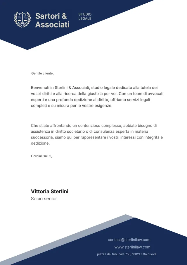 Carta intestata moderna per studio legale