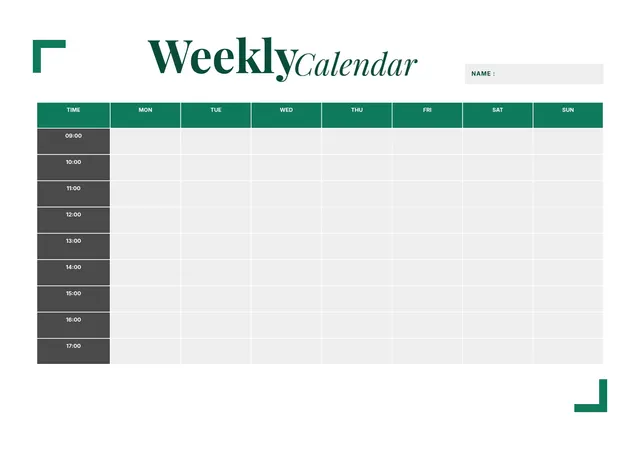 modern-weekly-calendar form