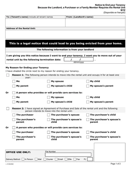n12 form