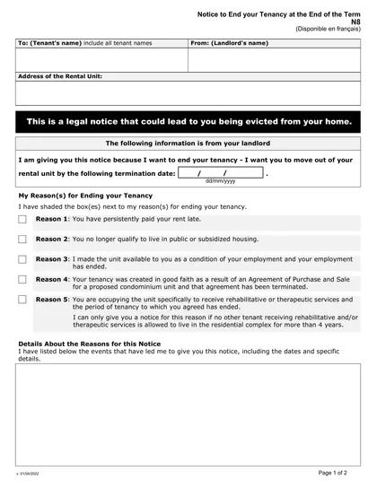 n8 form