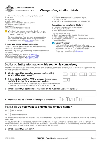 nat-2943 form