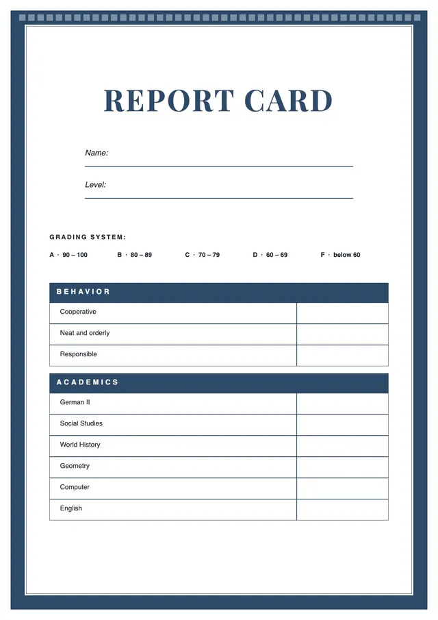 navy-school-report-card form