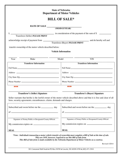 nebraska-bill-of-sale form