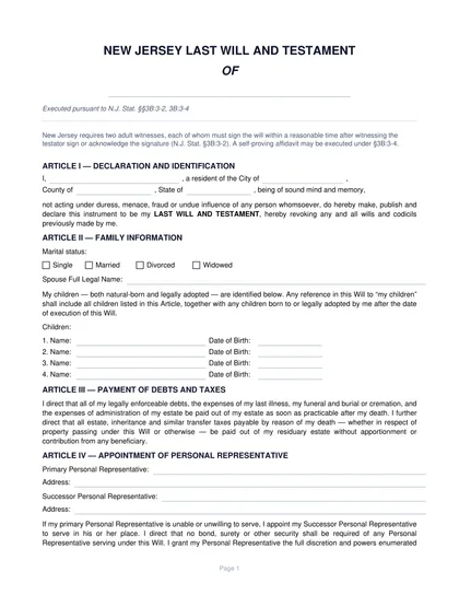 new-jersey-last-will-and-testament form
