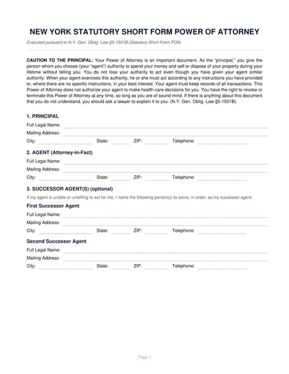 new-york-power-of-attorney form