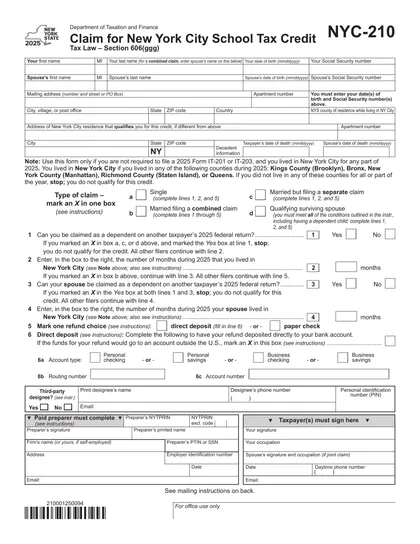 nyc-210 form