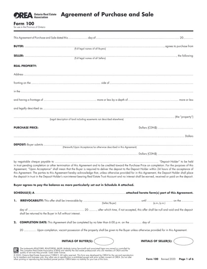 orea-100 form