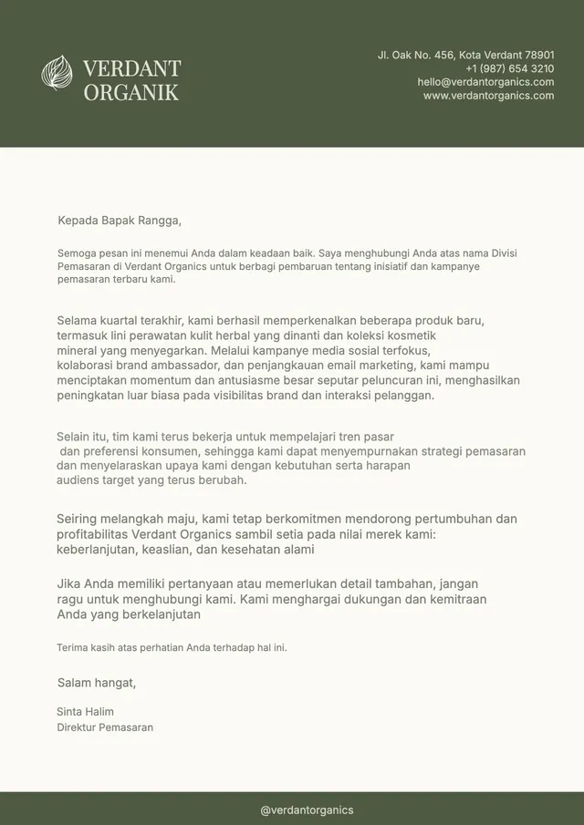 Kop Surat Merek Organik
