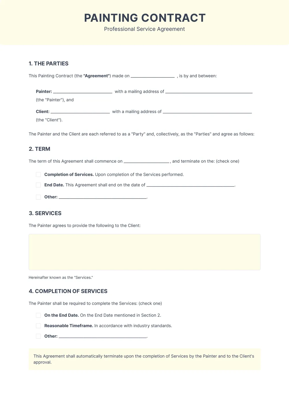 painting-contract form