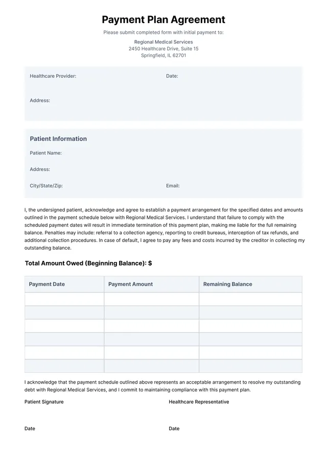 payment-plan-agreement form