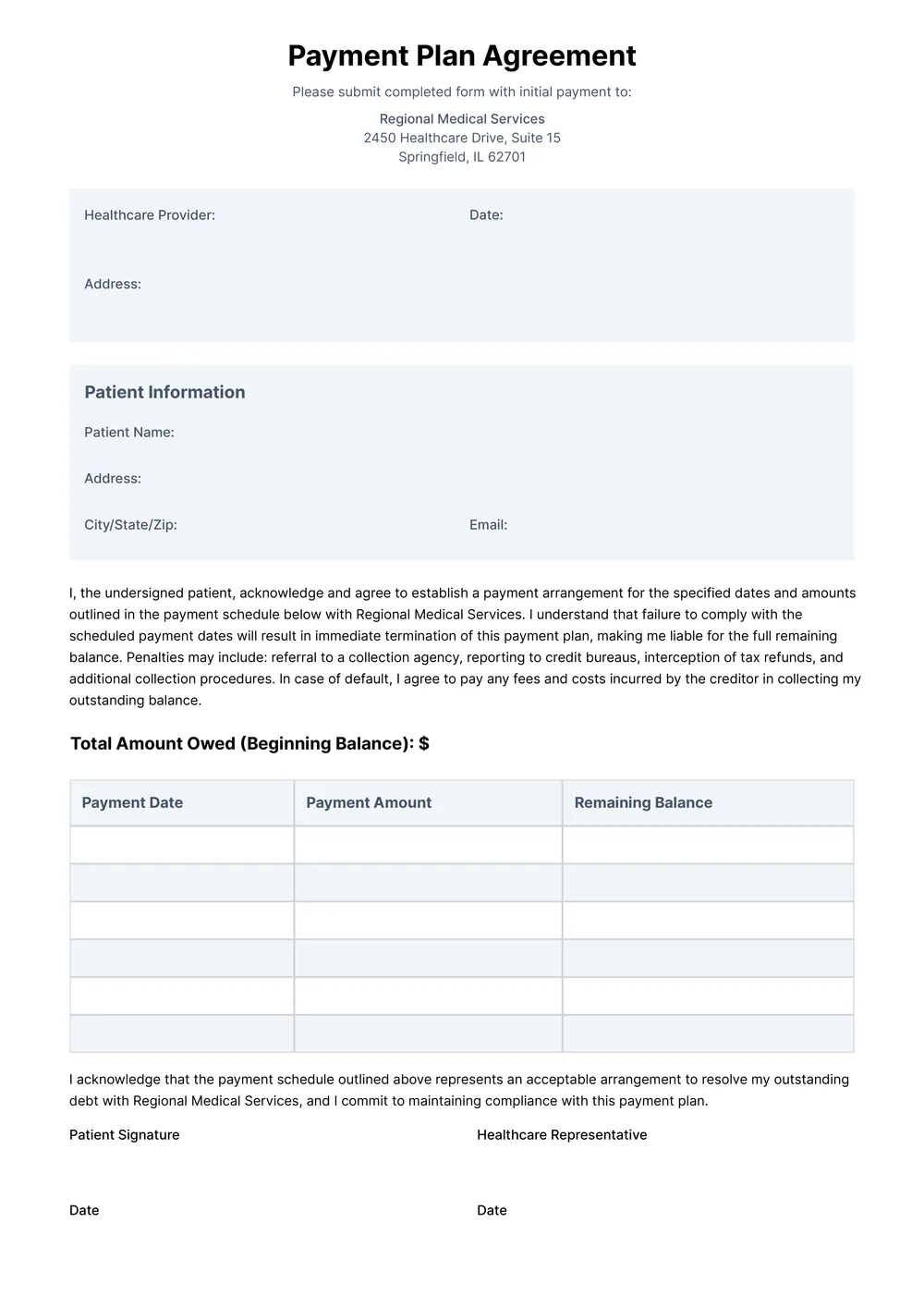 payment-plan-agreement form