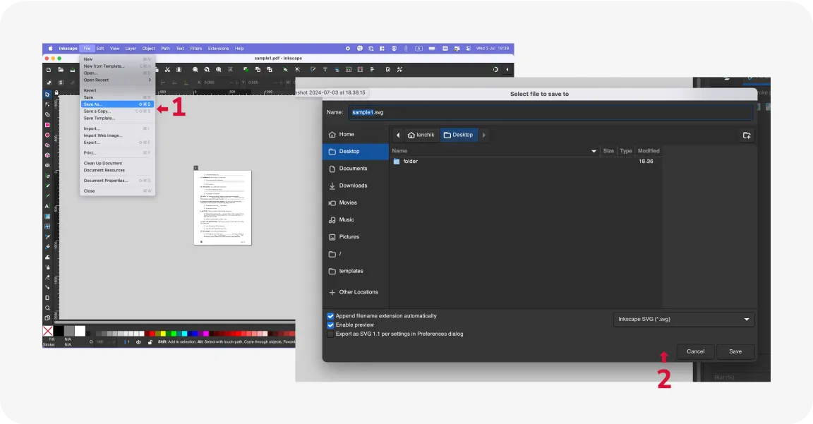 Como converter PDF para SVG no Mac