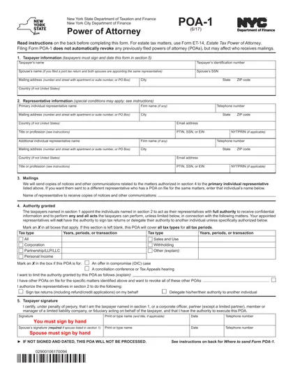 poa-1 form