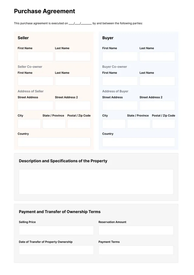 purchase-contract form