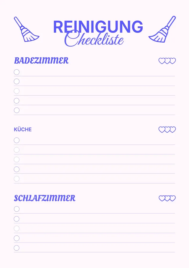Lila Putz-Checkliste