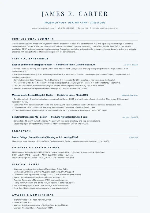 registered-nurse-resume form
