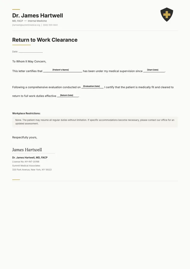return-to-work-doctor-note form