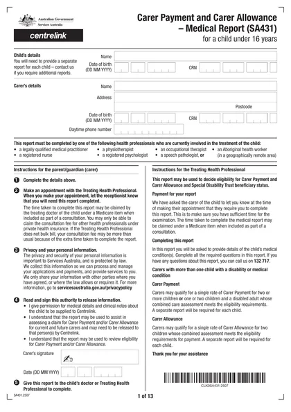 sa431 form