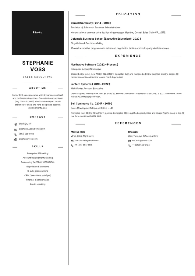 sales-executive-resume form