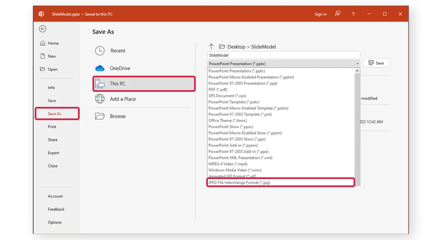 So speichern Sie ein Word-Dokument als JPEG in Microsoft PowerPoint