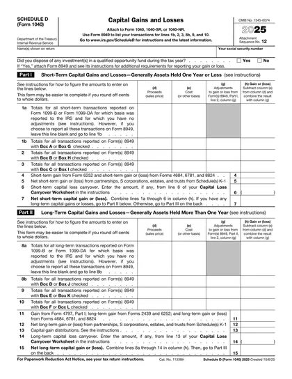 schedule-d-1040 form