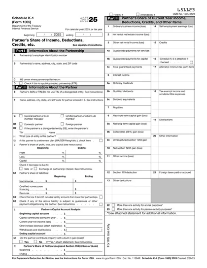 schedule-k-1-1065 form