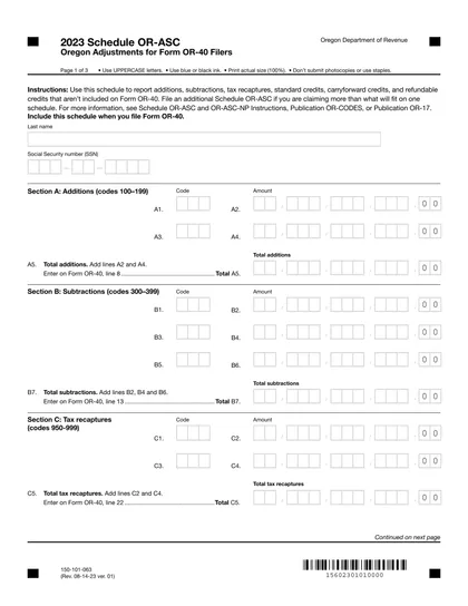 schedule-or-asc form