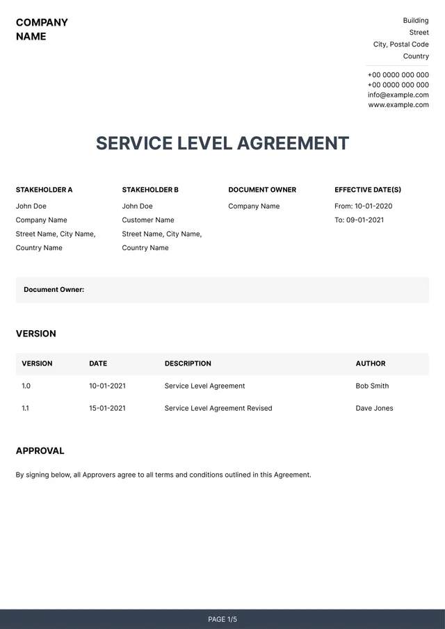 service-level-agreement form