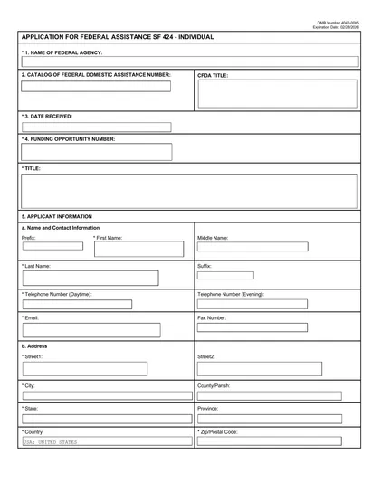 sf-424 form