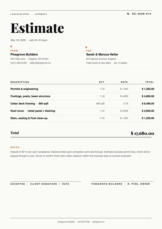 simple-construction-estimate form
