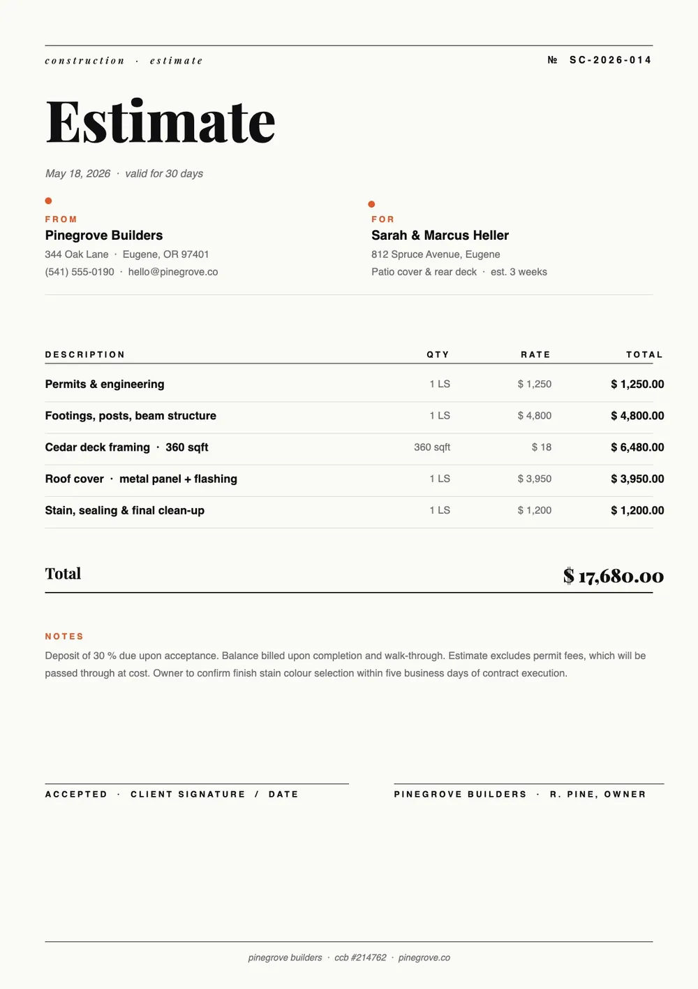 simple-construction-estimate form