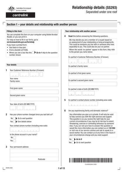 ss293 form