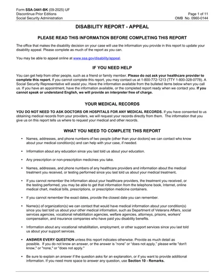 ssa-3441-bk form