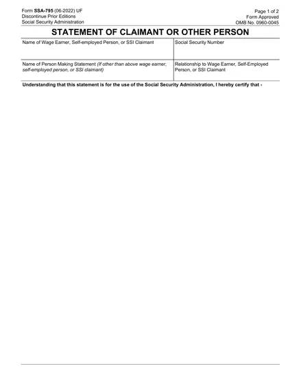 ssa-795 form