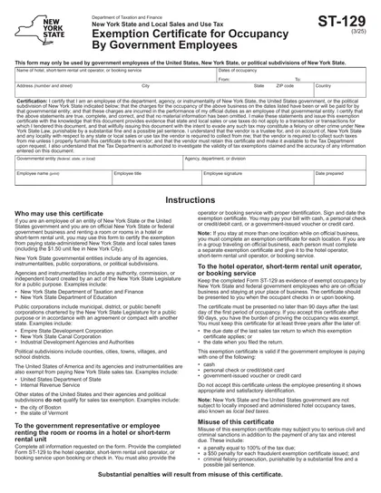 st-129 form