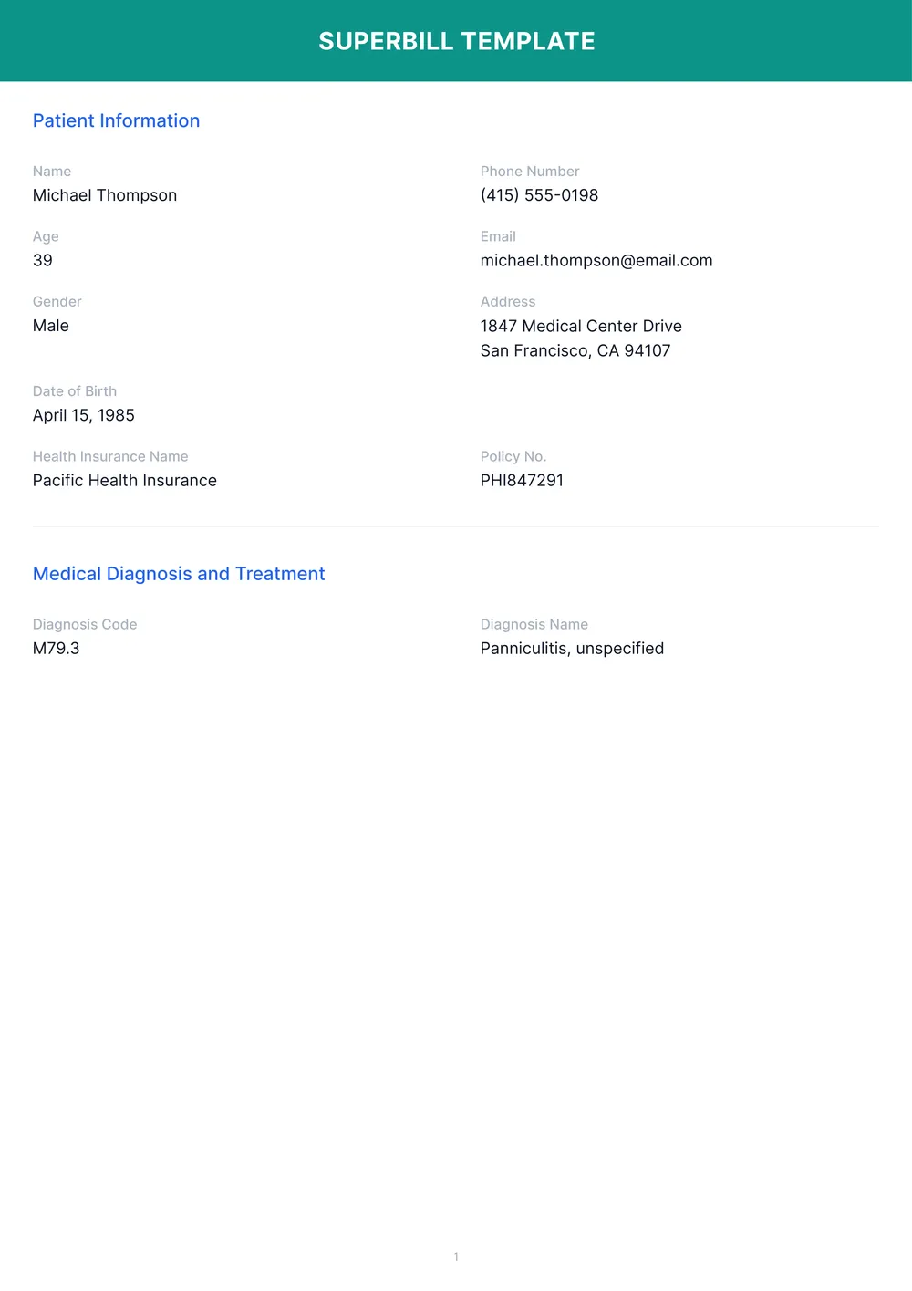 superbill form