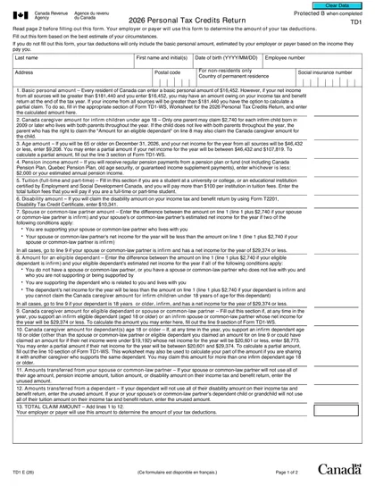 td1 form