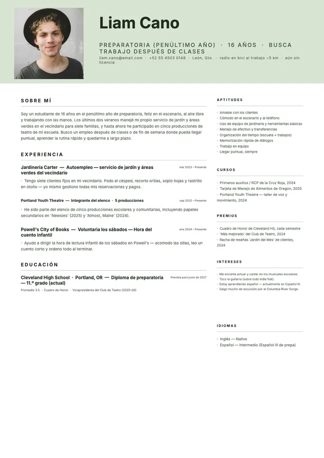Currículum para adolescentes