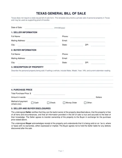 texas-bill-of-sale form