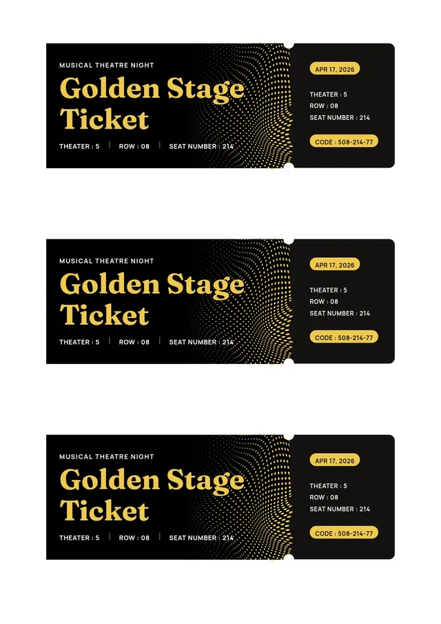 theater ticket template