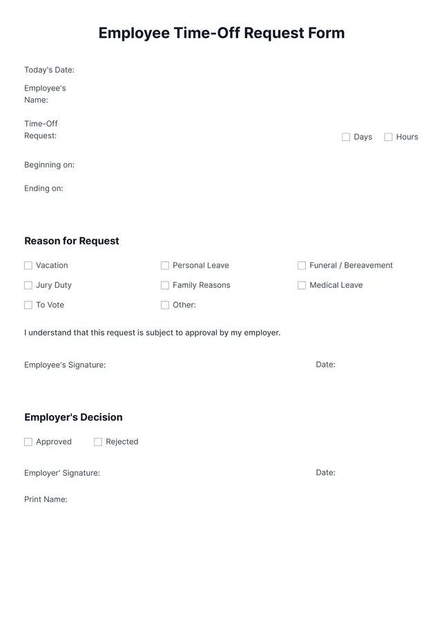 time-off-request form